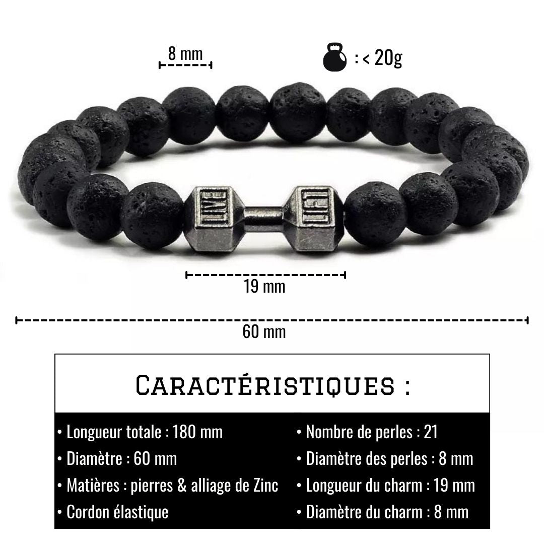 Bracelet en Pierre Volcanique | Live & Lift